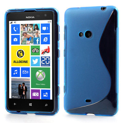 Силиконови гърбове Силиконови гърбове за Nokia Силиконов гръб ТПУ S-Case за Nokia Lumia 625, син и прозрачен